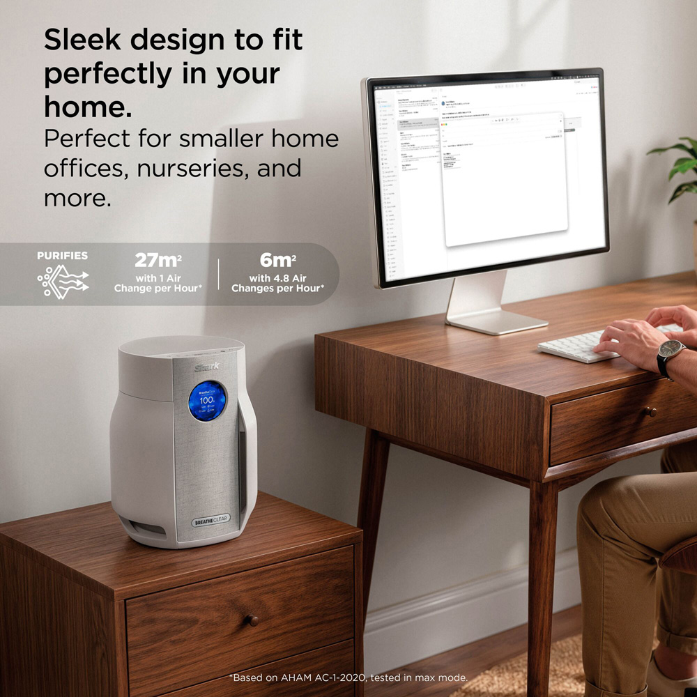 Shark BreatheClear HP062UK Dove Compact Air Purifier with NeverChange6 20W Image 5