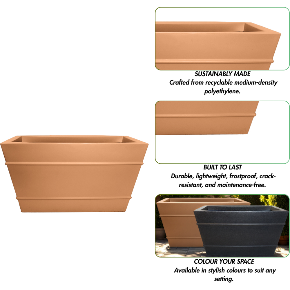 Trifibre St James Terracotta Roto Moulded Planter 60 x 110cm Image 6