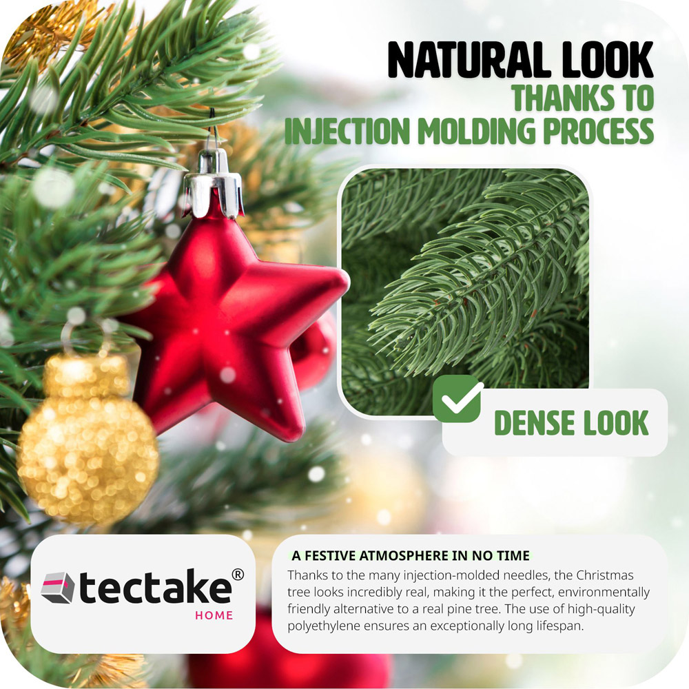 tectake Injection Moulding Lifelike Artificial Christmas Tree 4.5ft Image 5
