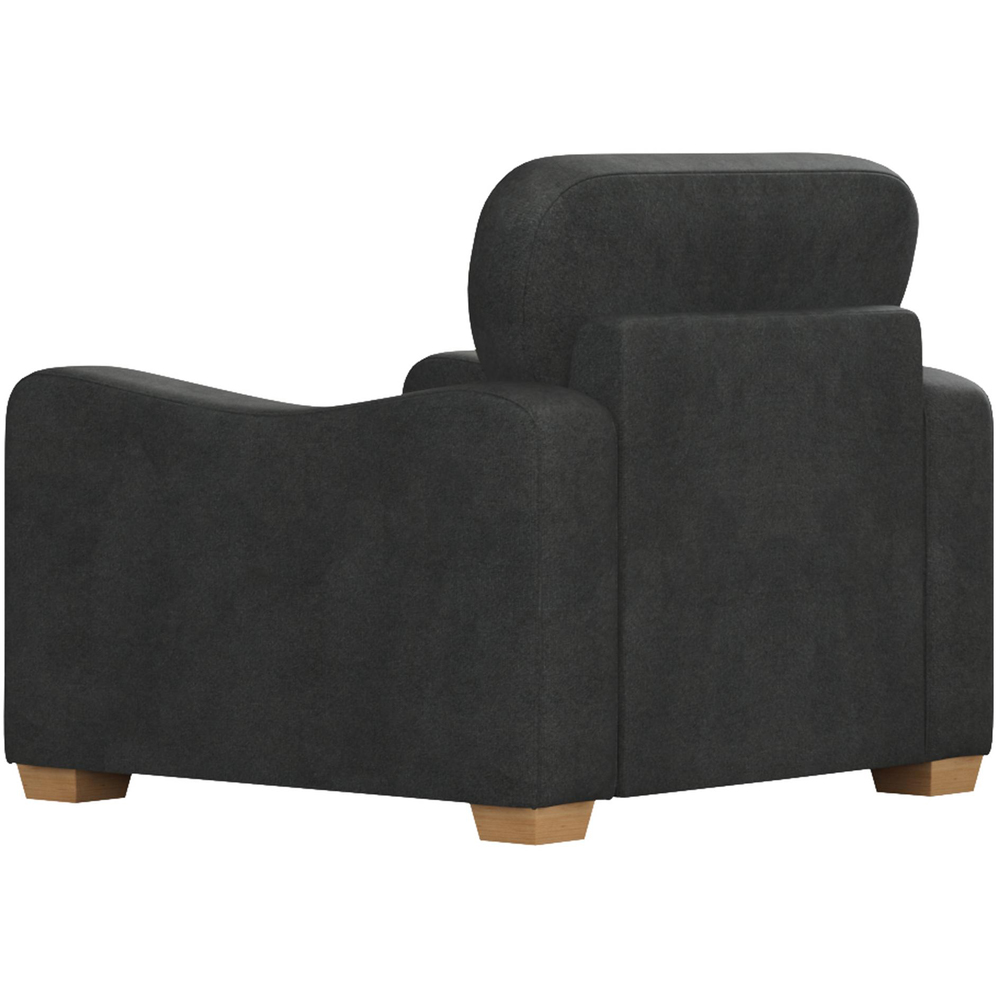 Theadford Steel Plush Velvet Fixed Back Armchair Image 4