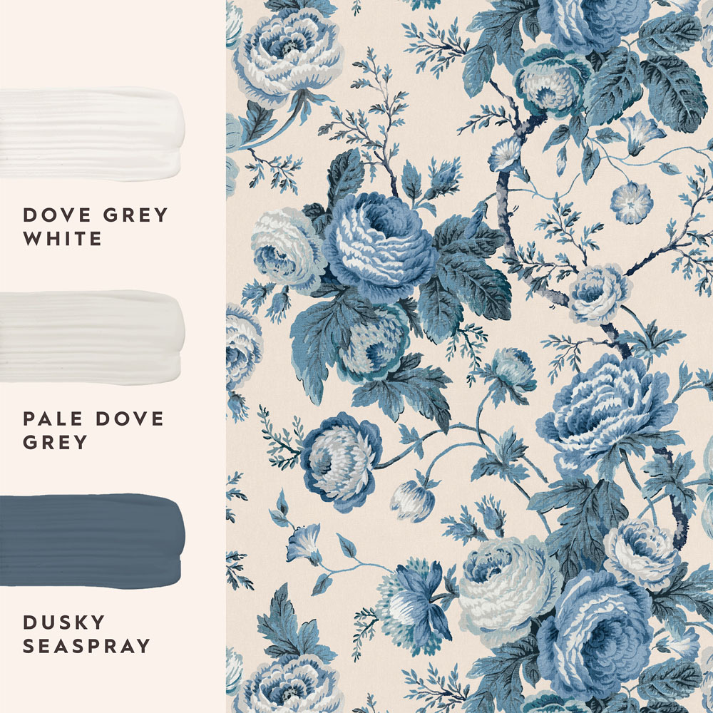 Laura Ashley Uffington Roses Dark Seaspray Wallpaper Image 4
