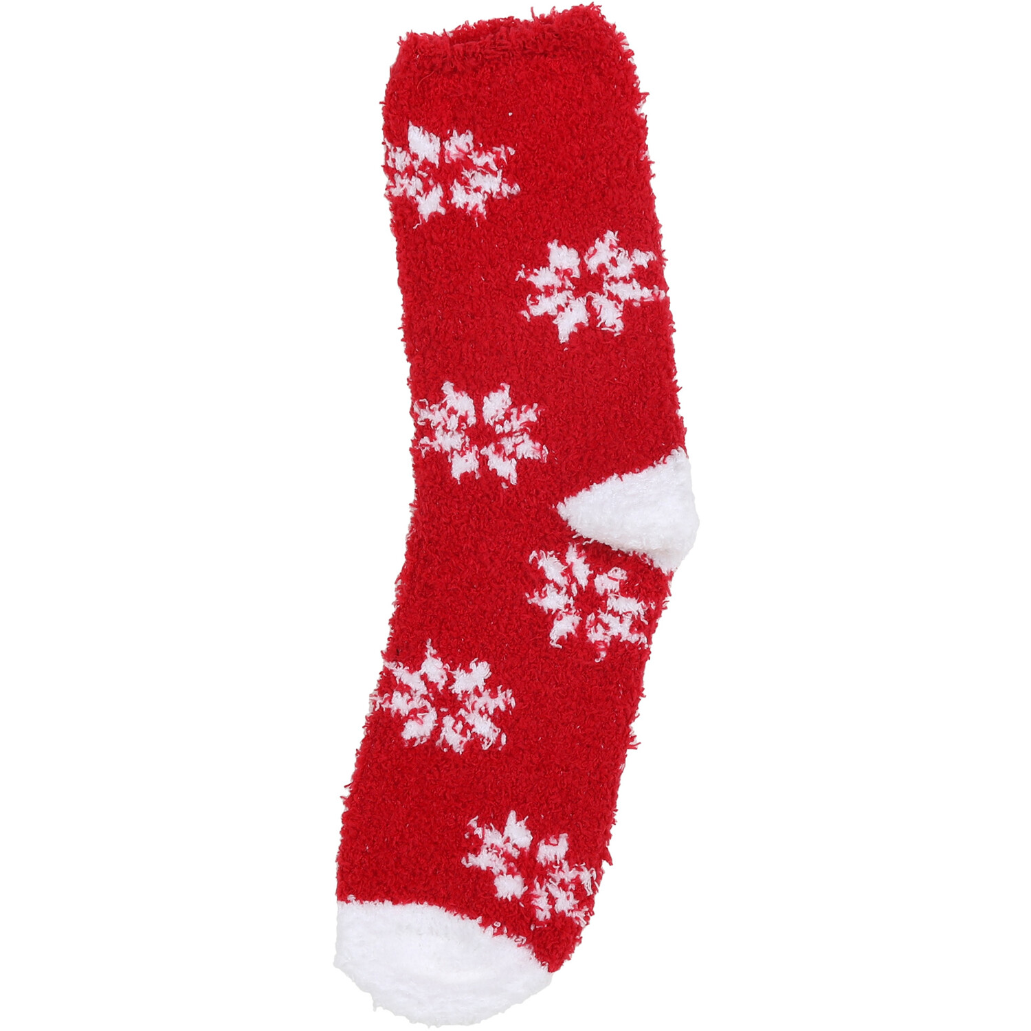 Christmas Womens Fluffy Socks - Red, White and Green Image 5