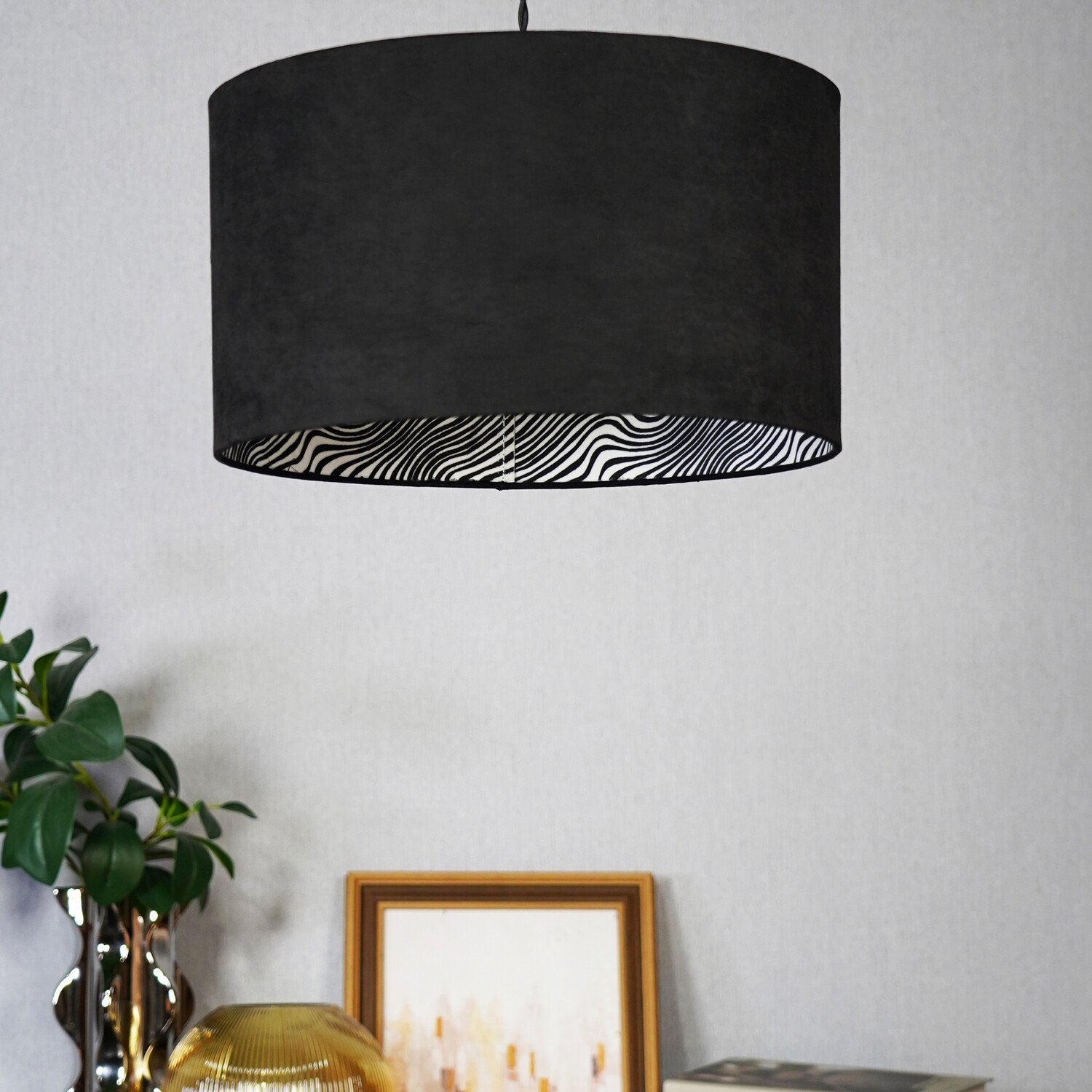 Black Zebra Shade - Black and White Image 5