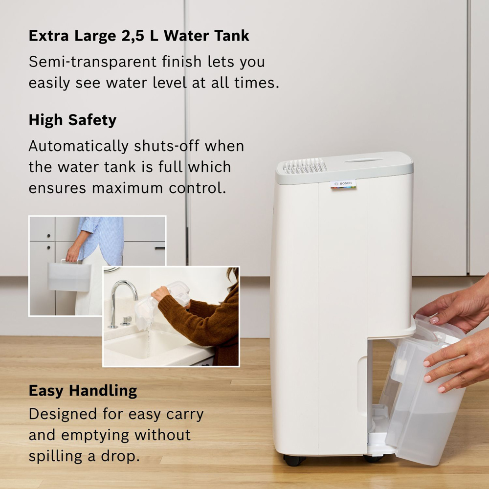 Bosch Dry 2000 Dehumidifier with 2-in-1 Filter 12L Image 7