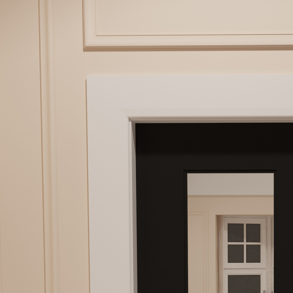 National Skirting White Chamfered Bullnose I Primed Skirting Board 18mm 70 x 4200mm Image 2
