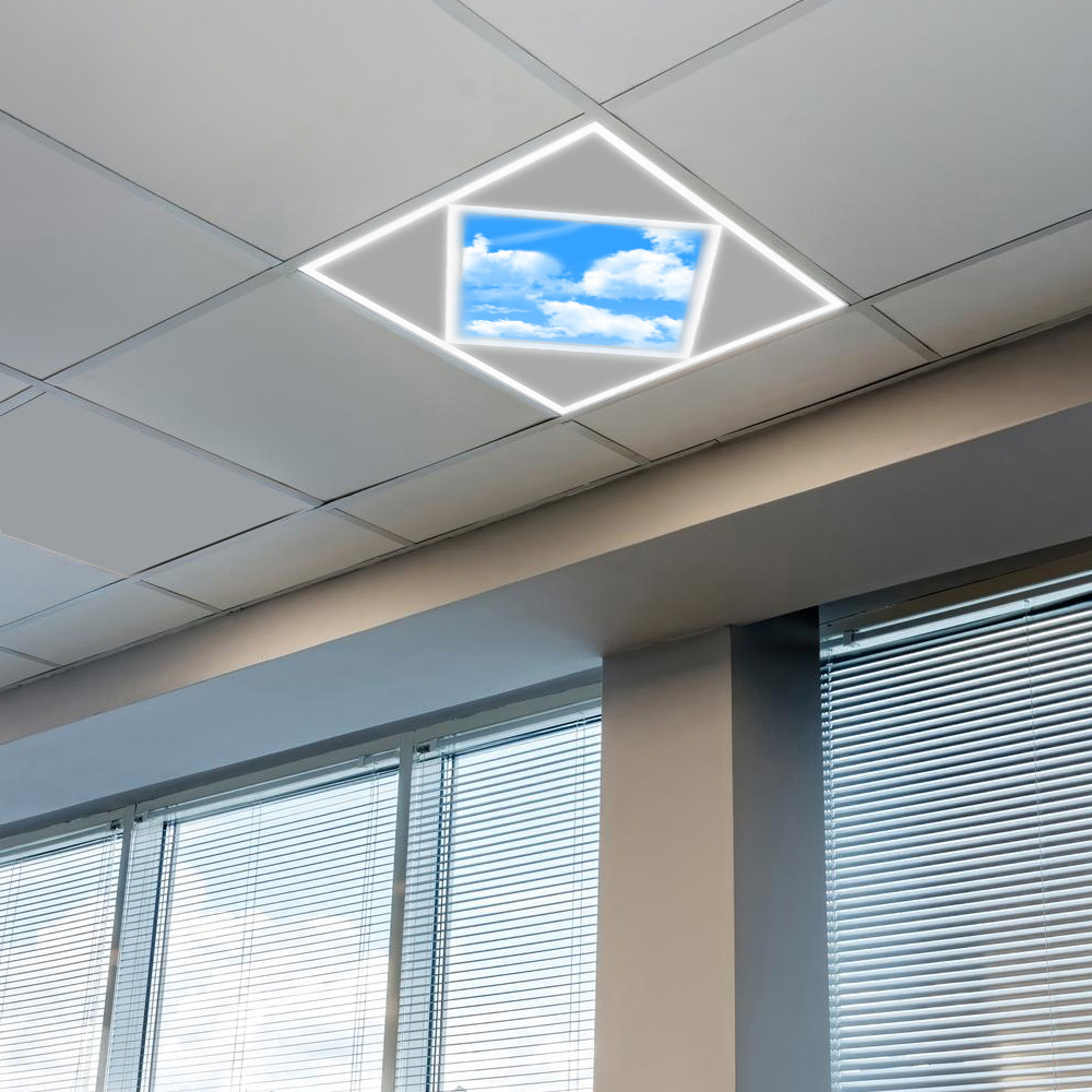 ENER-J 70W 6500K Cool White Diamond Sky and Cloud Ceiling LED Panel Light 2 Pack Image 2