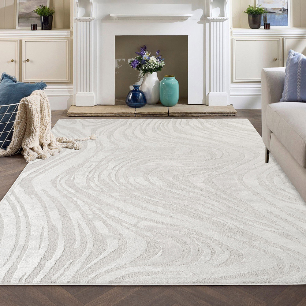 Desire Rugs Hamilton Silver Marble Rug 120 x 170cm Image 5