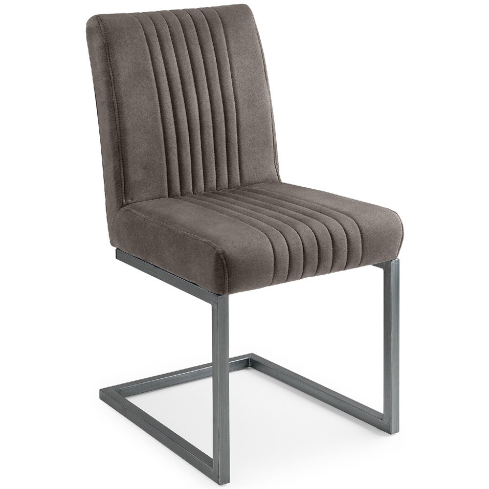 Julian Bowen Brooklyn 6 Seater Rectangular Dining Set Dark Oak and Charcoal Image 3