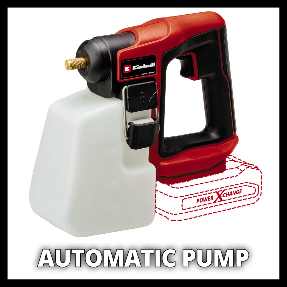 Einhell Power X-Change GE-WS 18/10 Li-Solo Cordless Pressure Sprayer 1L Image 3