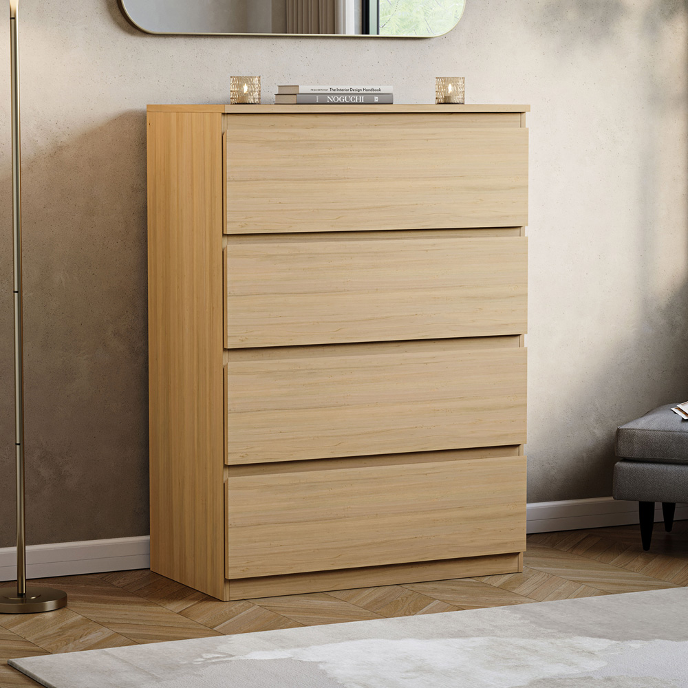 VIDA DESIGNS Denver 4 Drawer Pine Chest of Drawers Image 3