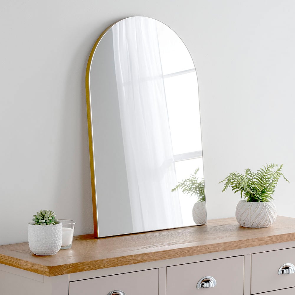Yearn Gold Arch Wall Mirror 75 x 50cm Image 2