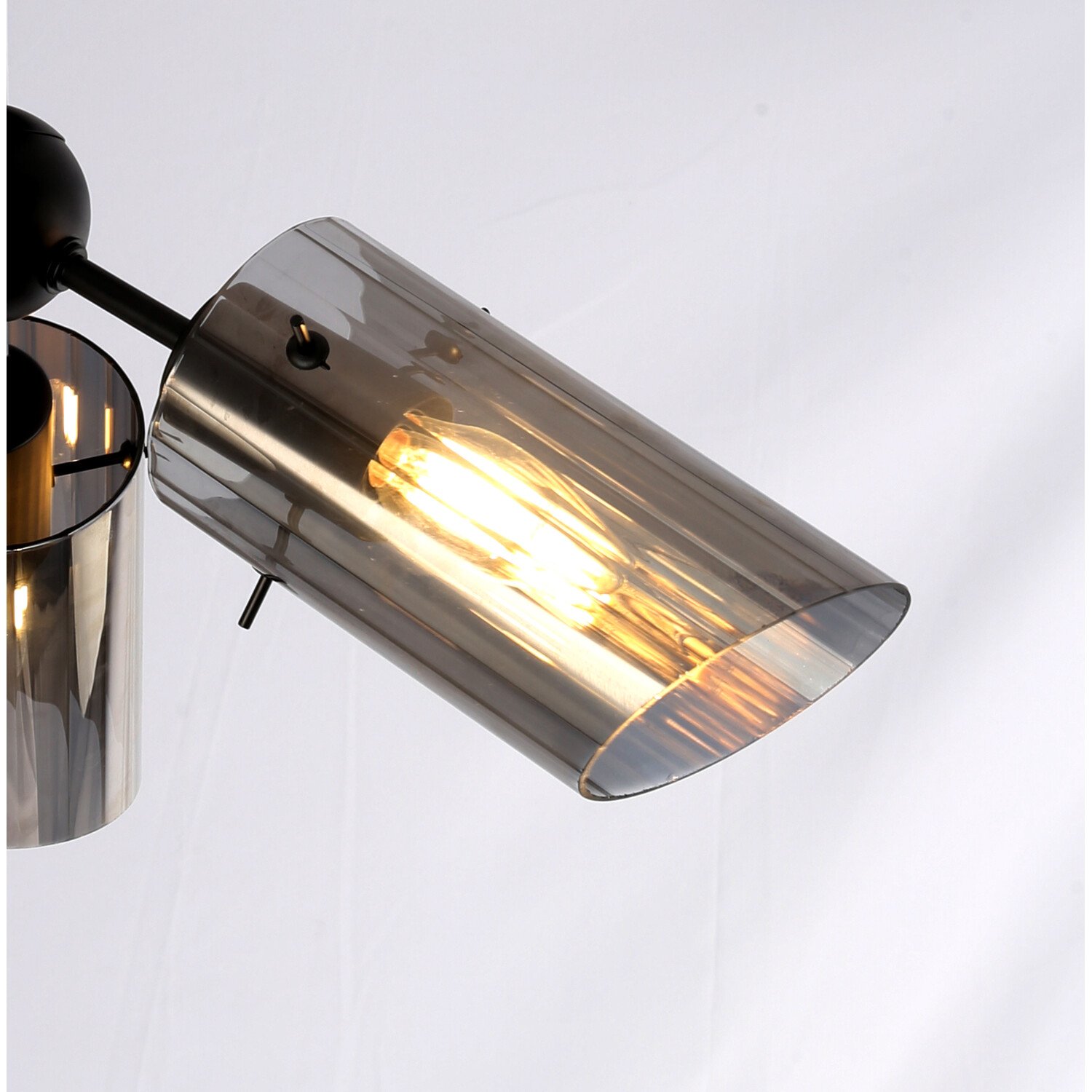 Bodhi 3 Arm Flush Ceiling Fitting Black Image 4