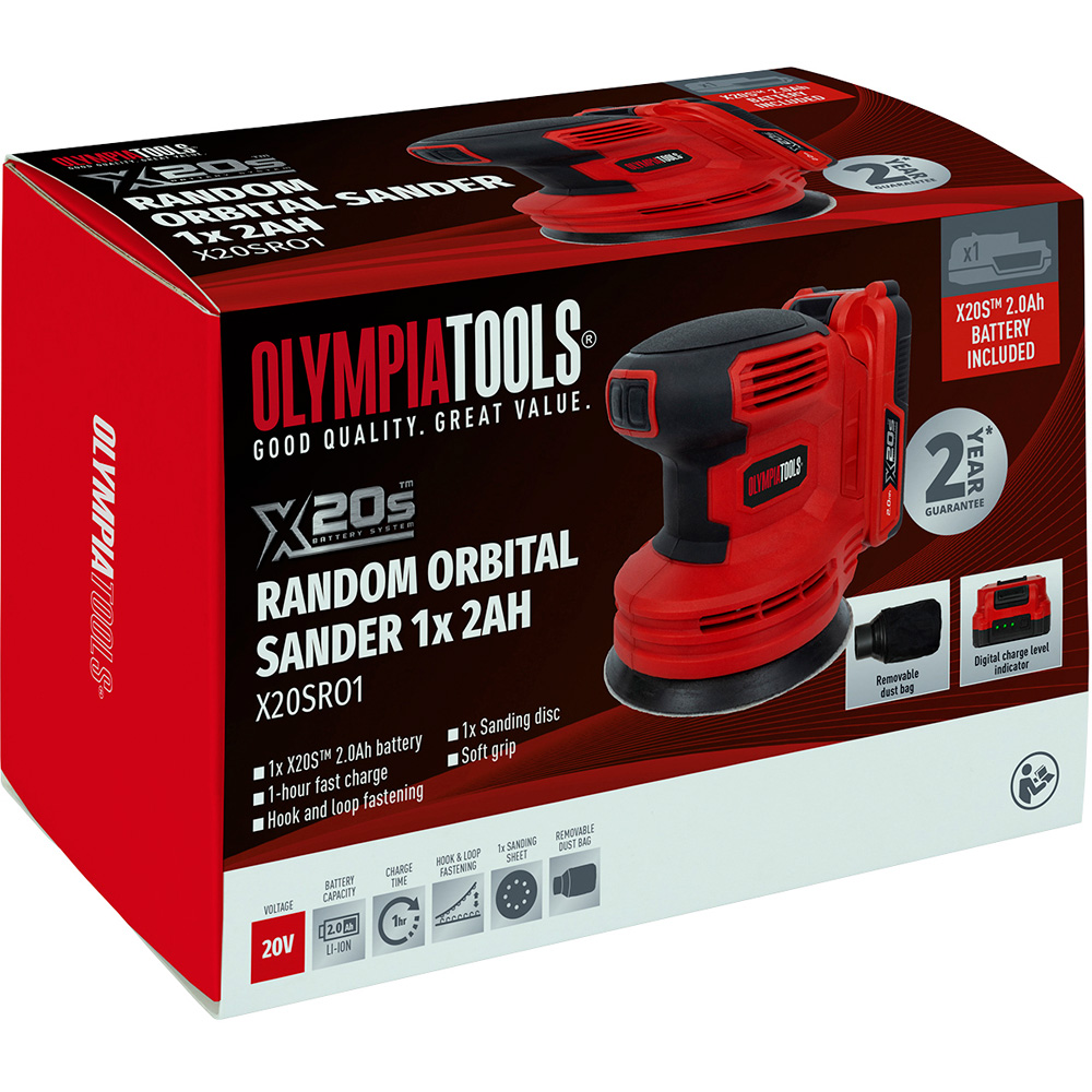 Olympia Power Tools X20S Random Orbital Sander 20V Image 3