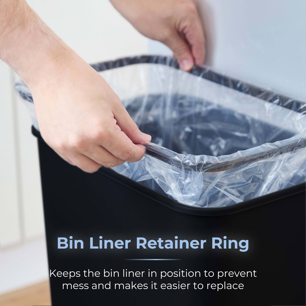 Tower Rectangular Black ABS Sensor Bin 50L Image 5