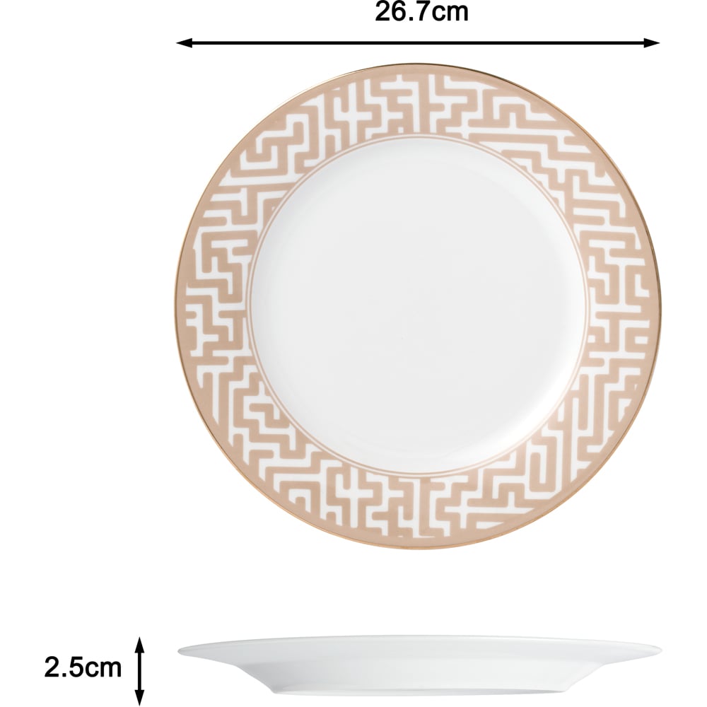 Waterside Mosaic Cream and Gold 20 Piece Dinner Set Image 9