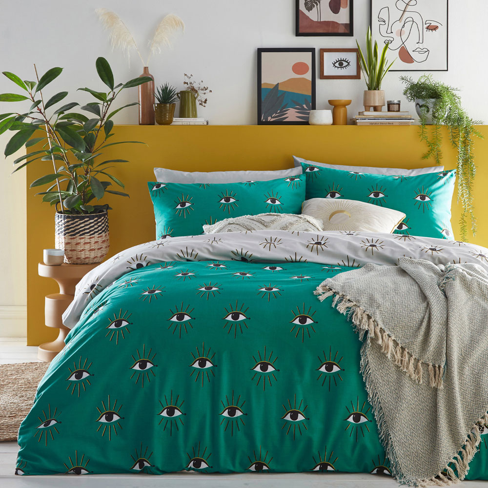 furn. Theia Super King Jade Duvet Set Image 4