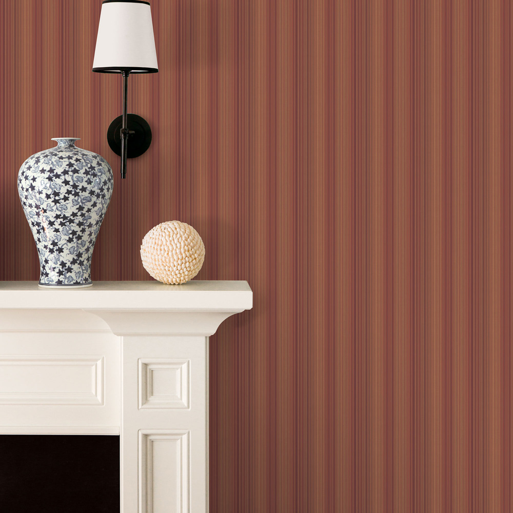 Galerie Nordic Elements Retro Stripe Orange Wallpaper Image 2