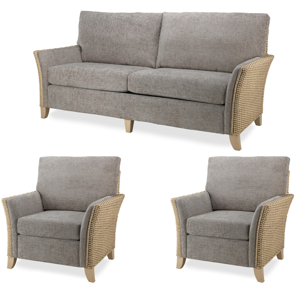 Desser Arlington 5 Seater Grey Fabric Sofa Set Image 2
