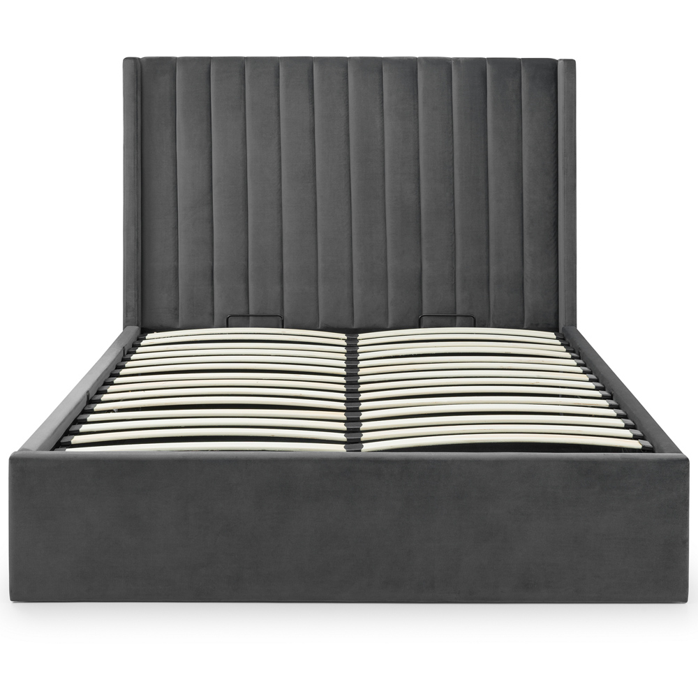 Julian Bowen Langham King Size Grey Storage Ottoman Bed Image 6