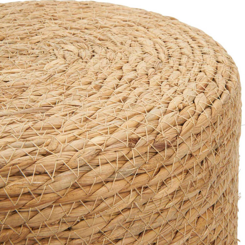 Natural Water Hyacinth Foot Stool Image 4