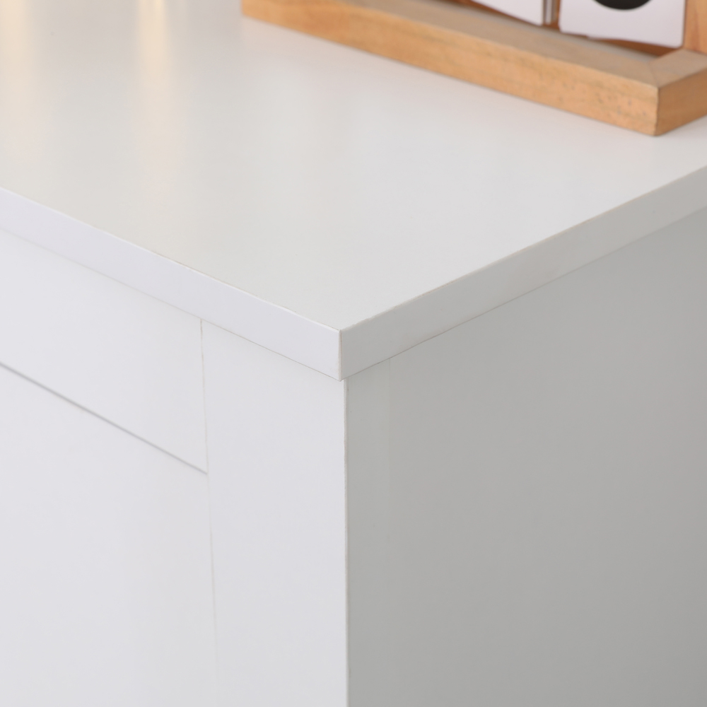 FurnitureHMD 5 Drawer White Wooden Chest of Drawers Image 4