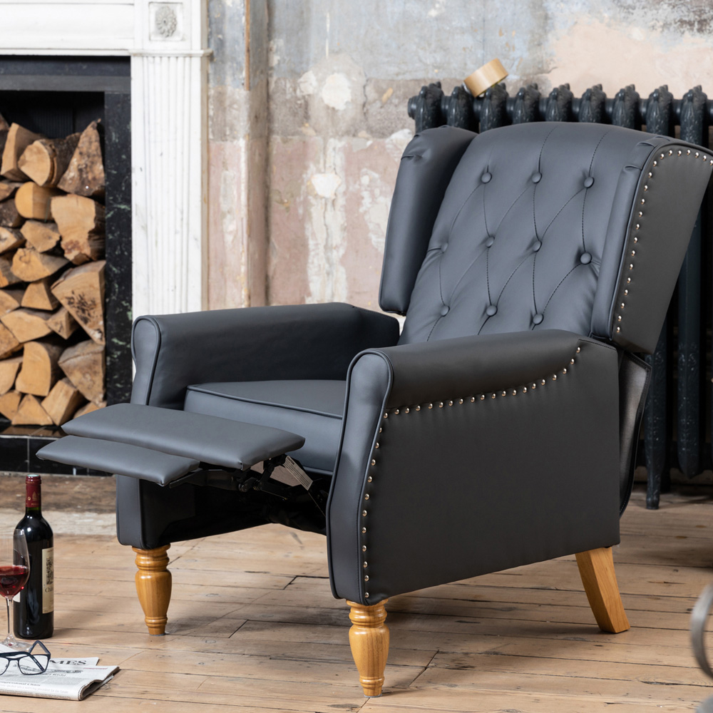 Artemis Home Galena Grey Manual Recliner Chair Image 2