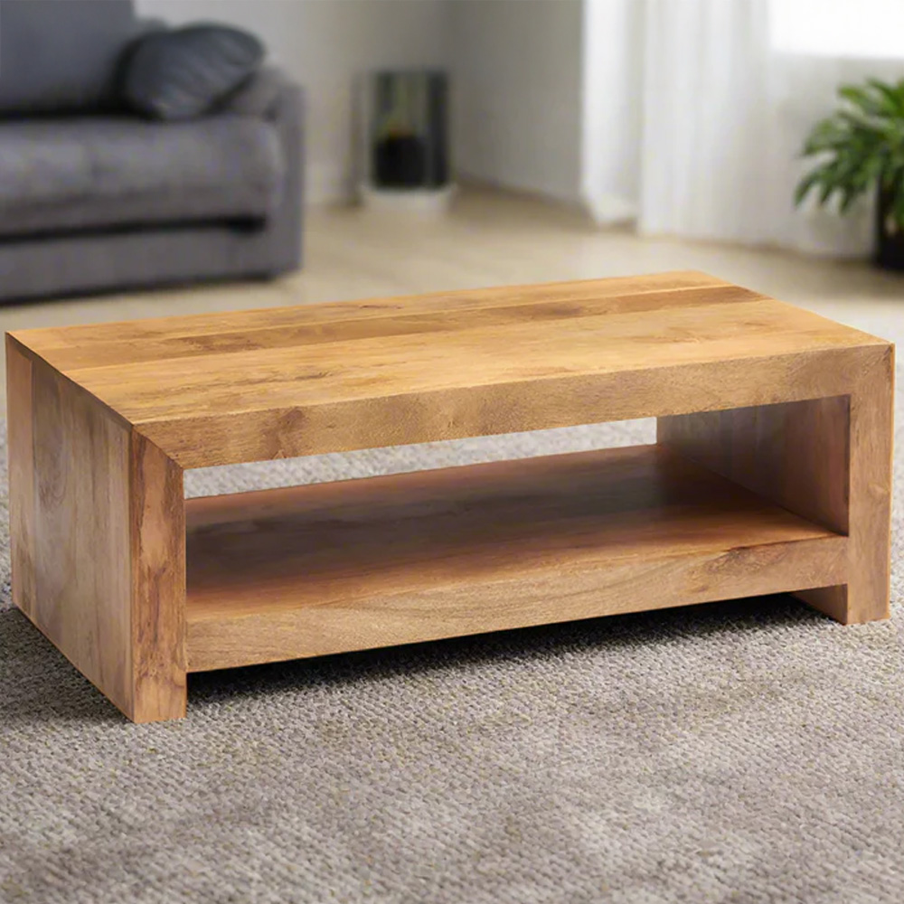 Brooklyn Napoli Toko Single Shelf Light Mango Large Coffee Table Image 1