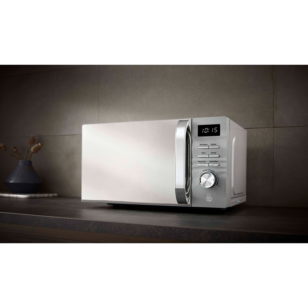 Swan Symphony EEJB175 Grey 2 Slice Toaster 1.7L Kettle and Microwave Bundle Image 3