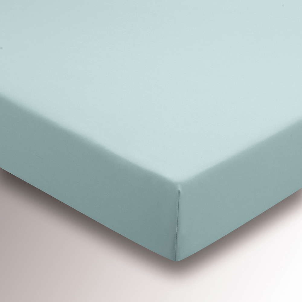 Helena Springfield King Size Duck Egg Plain Dye Fitted Bed Sheet Image 2
