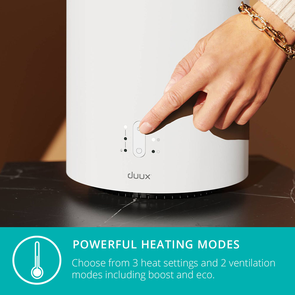 Duux Threesixty White Smart Ceramic Fan Heater 1800W Image 4