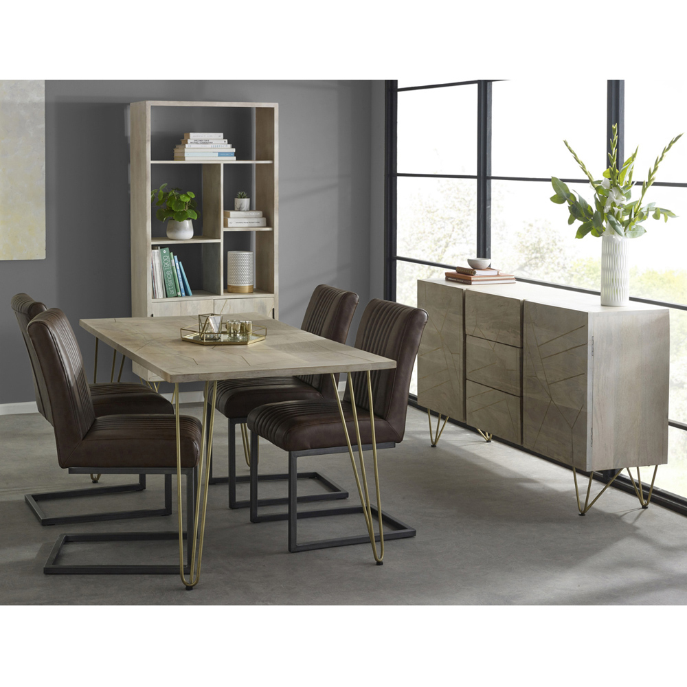 Brooklyn Huyen 4 Seater Light Gold Dining Table Image 6
