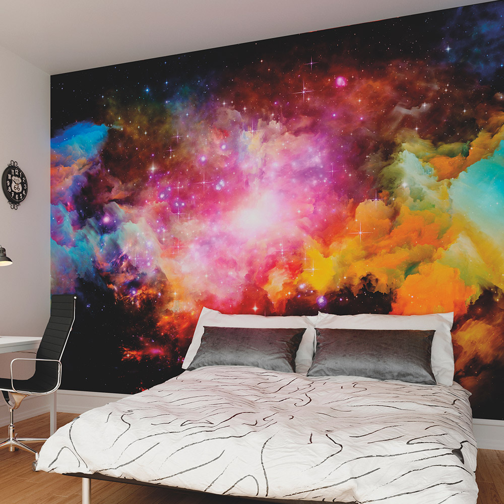 Origin Murals Galaxy Stars Multicolour Wall Mural Image 1