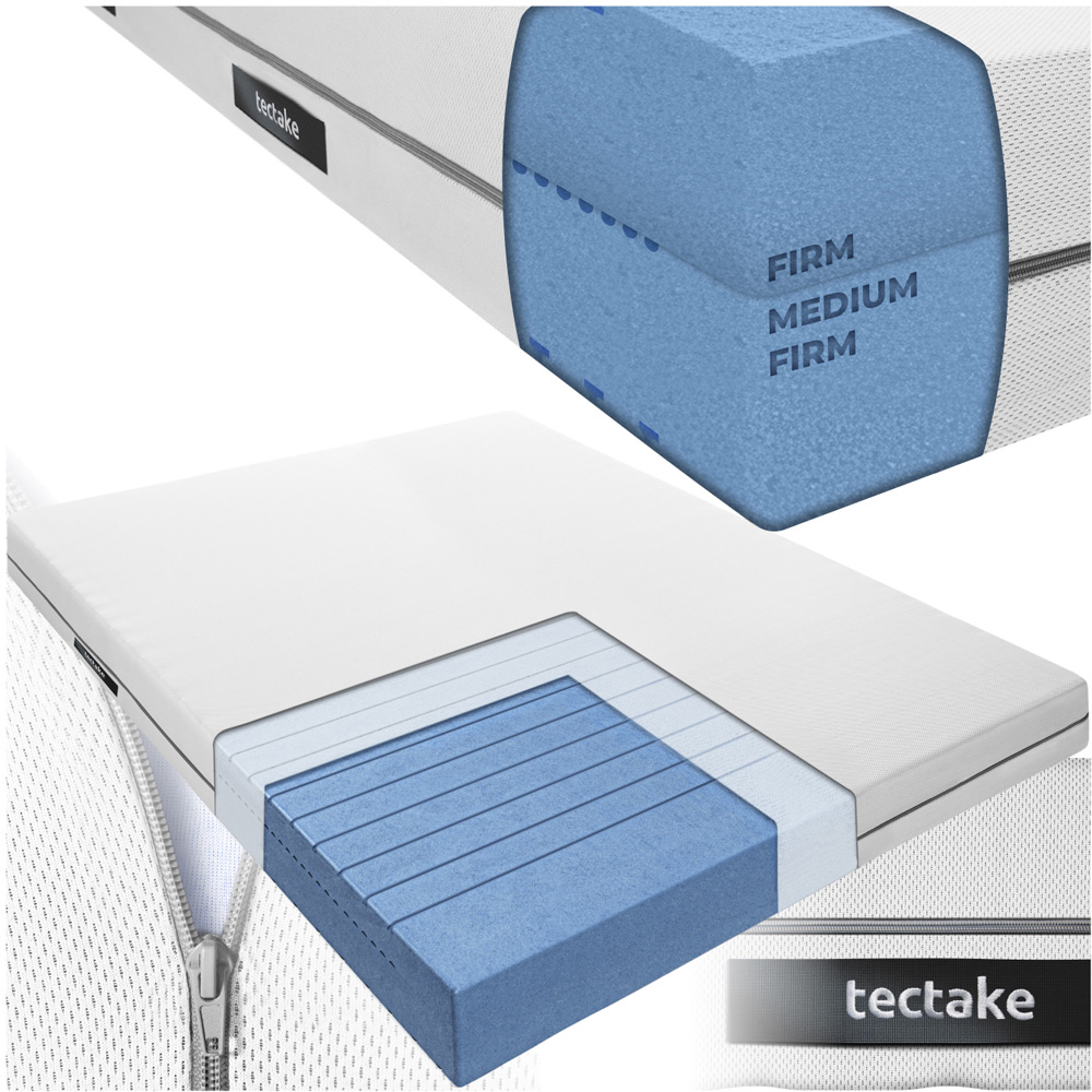 tectake Sky Double 2 in 1 Firmness Level 3D Mesh Cover Mattress Image 2