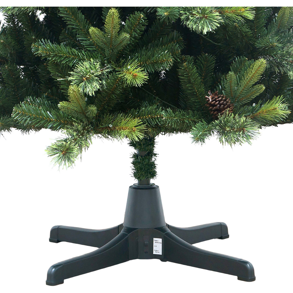 7ft Pre-Lit Ascot Artificial Fir Christmas Tree Green Image 6