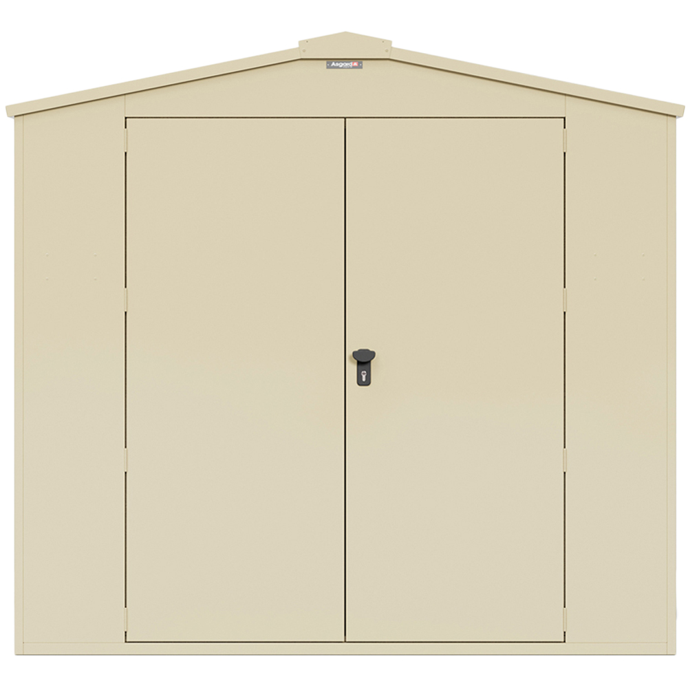 Asgard Gladiator 7 x 7ft Double Door Cream High Security Apex Garden Shed Image 3