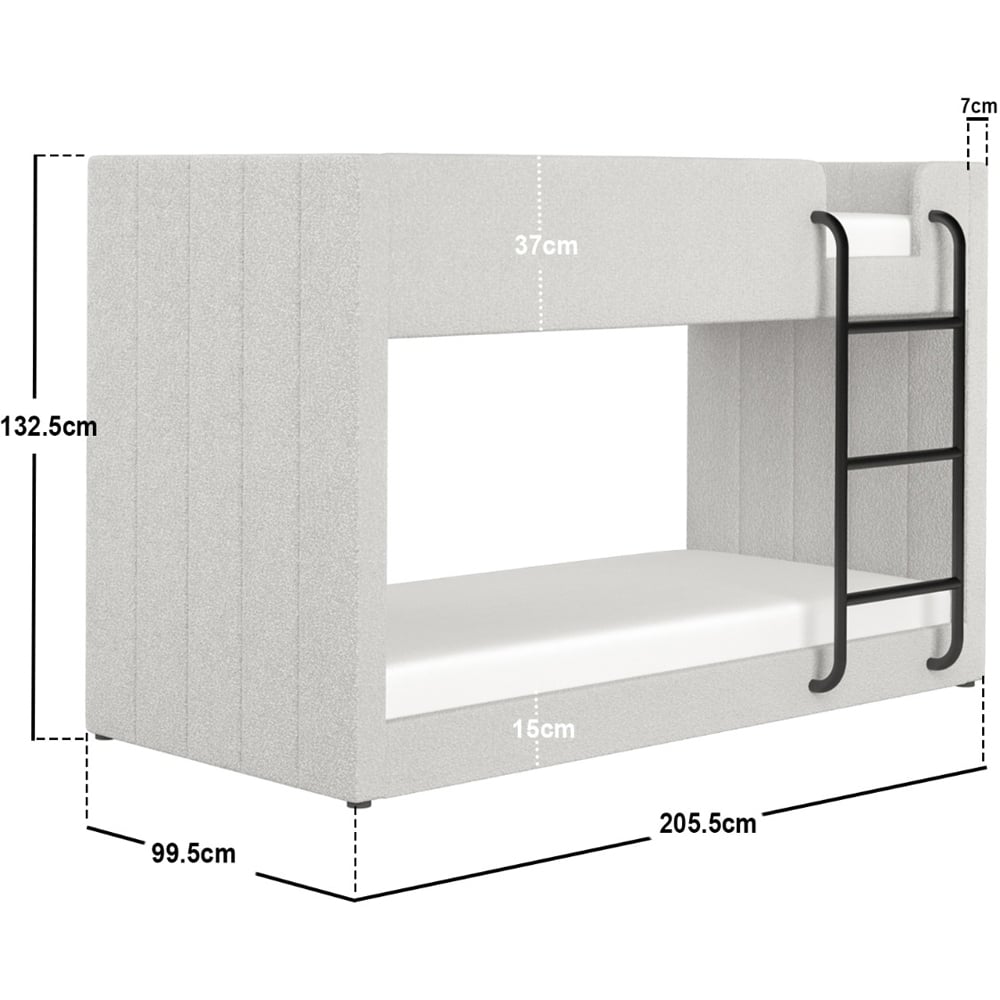 Flair Eden Beige Boucle Bunk Bed Image 6
