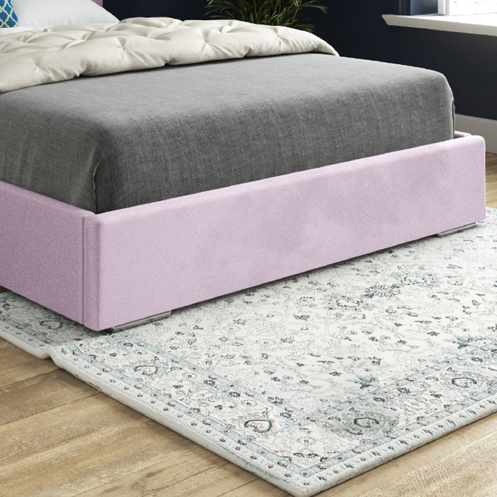 Alma Pink Super King Size Velvet Upholstered Bed Frame with Chesterfield Headboard Image 4