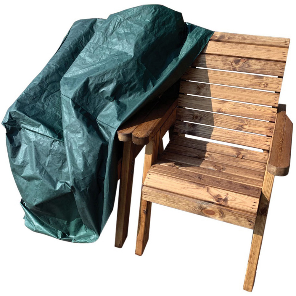 Charles Taylor 2 Seater Angled Companion Seat with Red Cushions Image 6