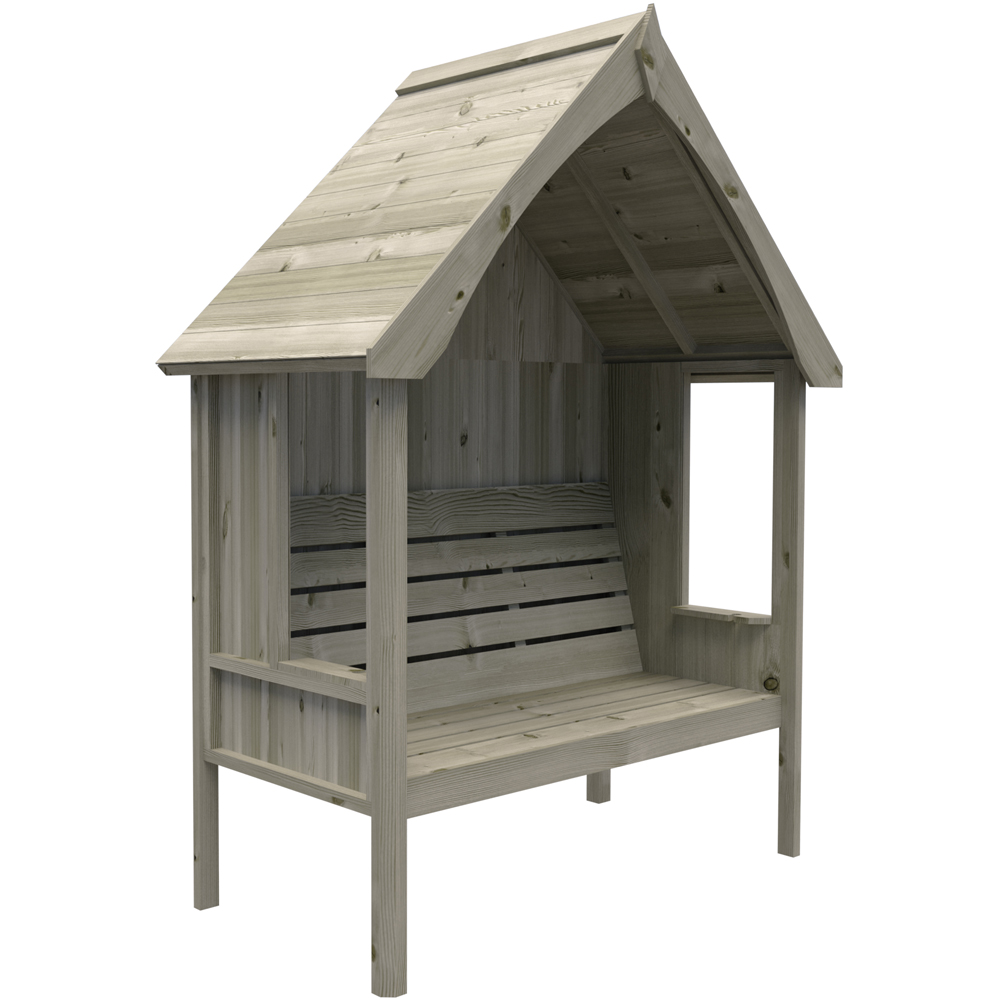 Shire Fern Nook 3 Seater 2.10 x 5.3ft Pressure Treated Pine Garden Arbour Image 2
