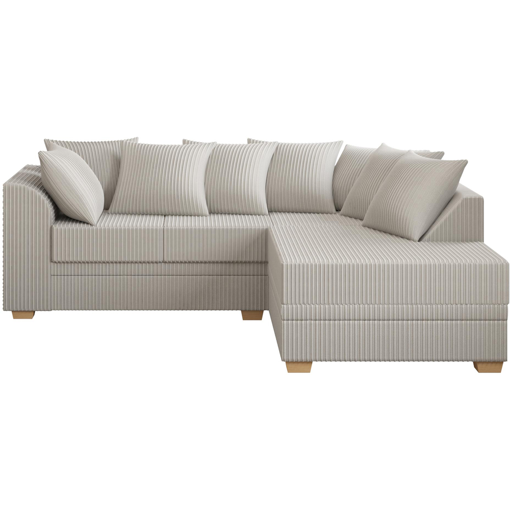 Modo 3 Seater Stone Jumbo Cord Right Hand Scatter Back L-Shape Corner Sofa Image 3