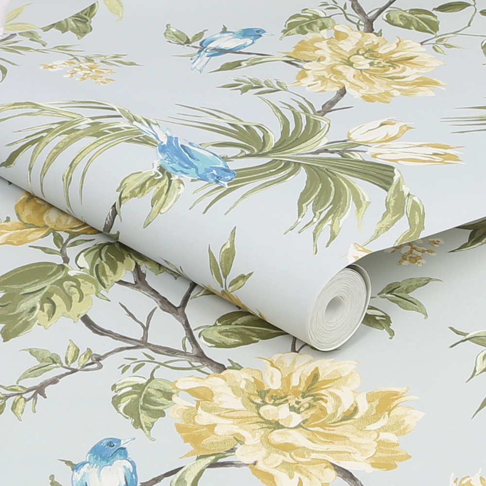 Next Birds & Blooms Grey Wallpaper Image 2