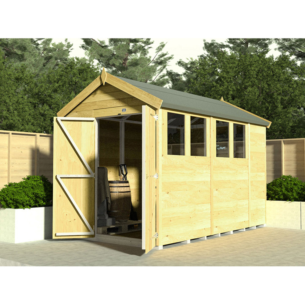DIY Sheds 4 x 18ft Tongue and Groove Timber Apex Security Shed Image 4