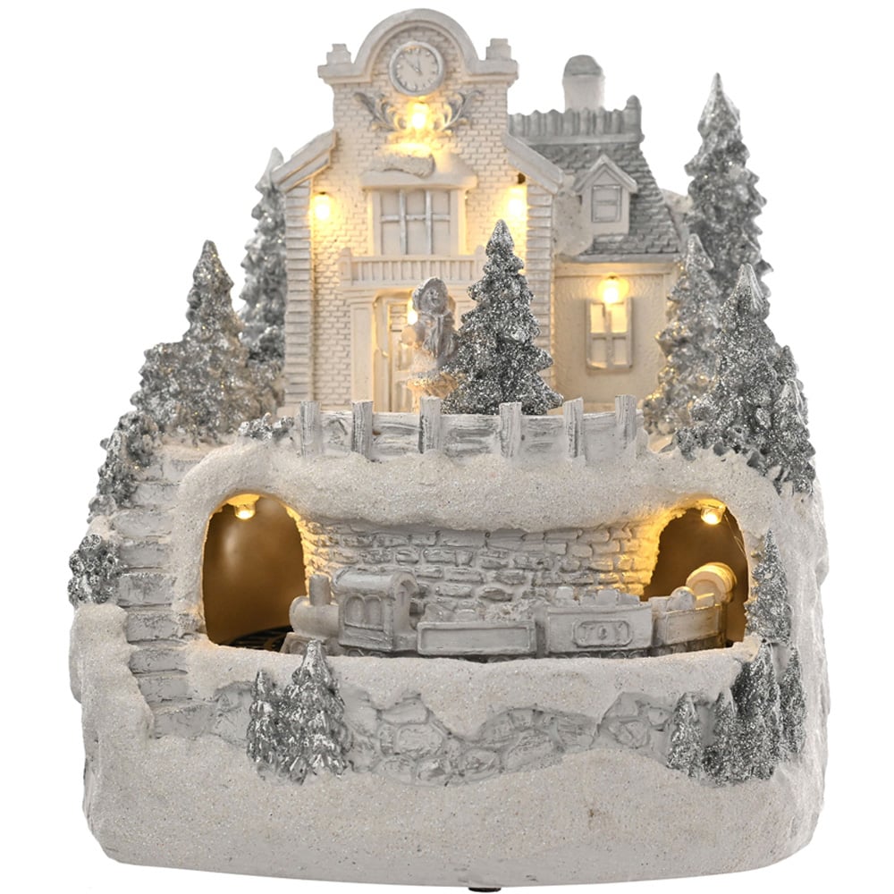 The Seasonal Gift Co. LED Moving Train Village Scene Christmas Decoration Image 2