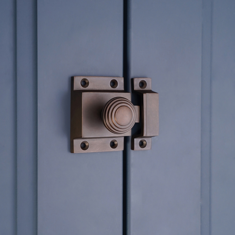 Spira Brass Beehive Aged Bronze Cupboard Catch Image 2