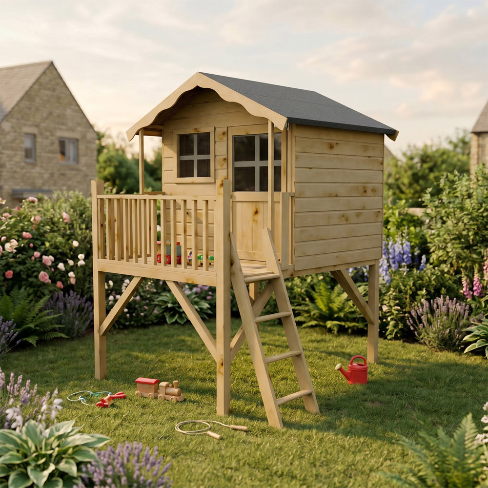 Mercia Garden Products Poppy Playhouse Tower 5ft x 7ft Image 2
