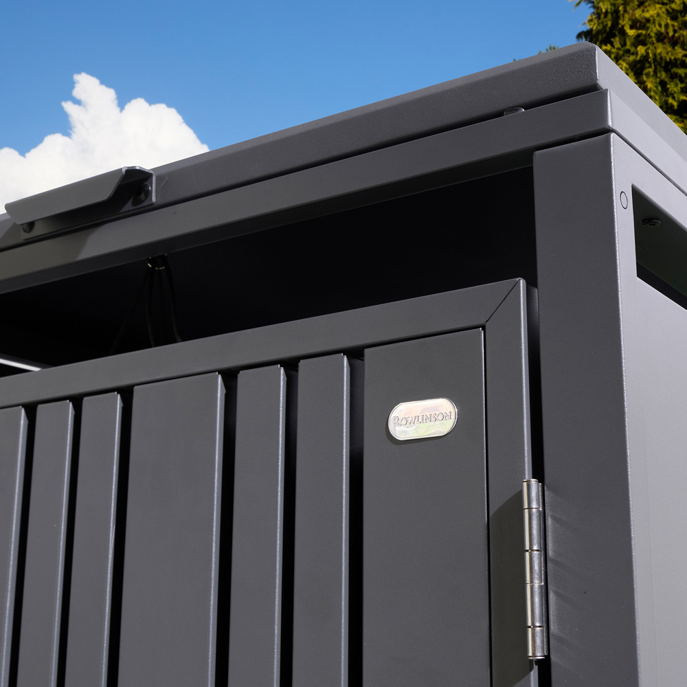 Rowlinson Wimbledon Anthracite 2 Wheelie Bin Store Image 6