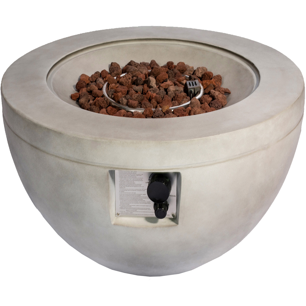 Centurion Tabiti Light Grey Lavish Patio Gas Fire Pit with Stone Finish Image 6