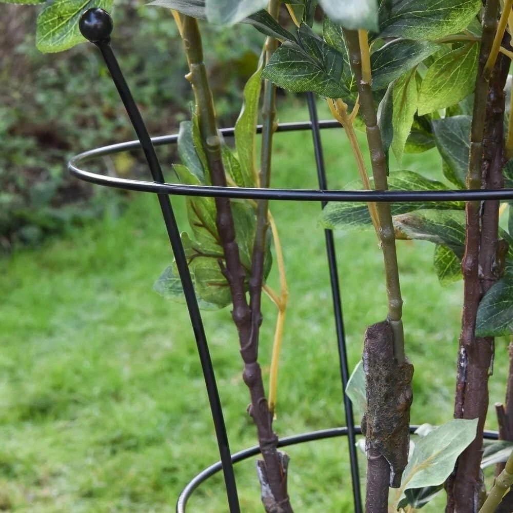 Garden Gear Large Pre-Rust Corten Peony Plant Frame Image 2