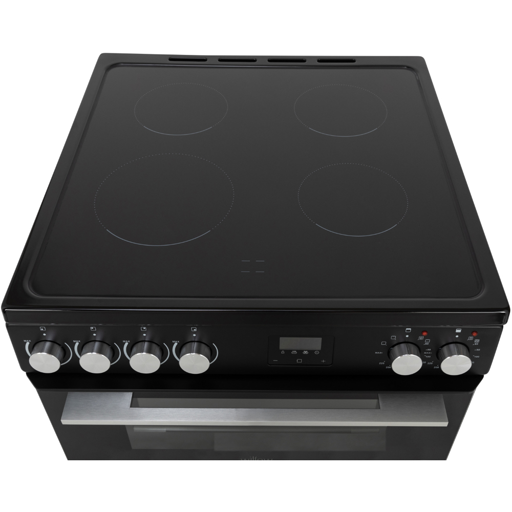 Willow Appliances WDOC60TBL Black 31L and 68L Double Oven Electric Cooker with 4 Ceramic Hob Image 7