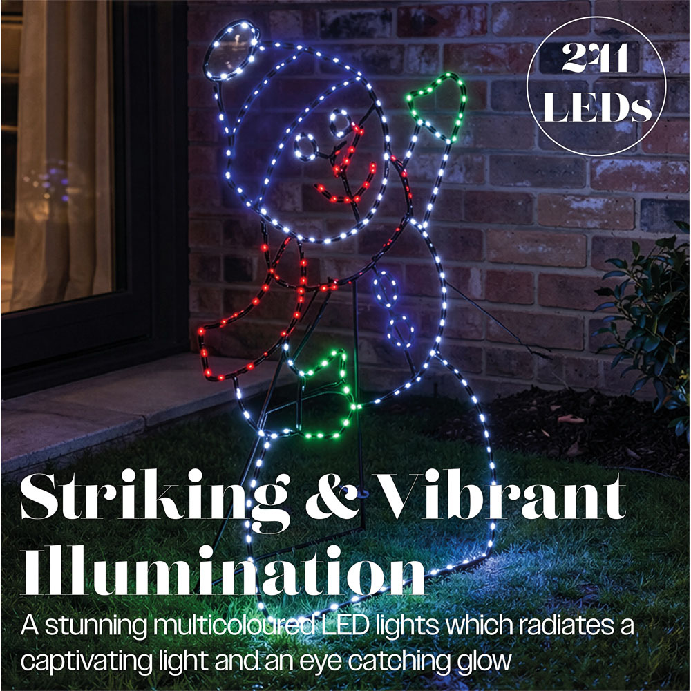 Xmas Haus 241 Multicolour Micro LED Metal Snowman Silhouette Christmas Decoration 53cm Image 6